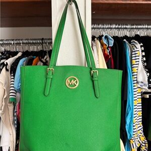 Michael Kors Vibrant Green Tote